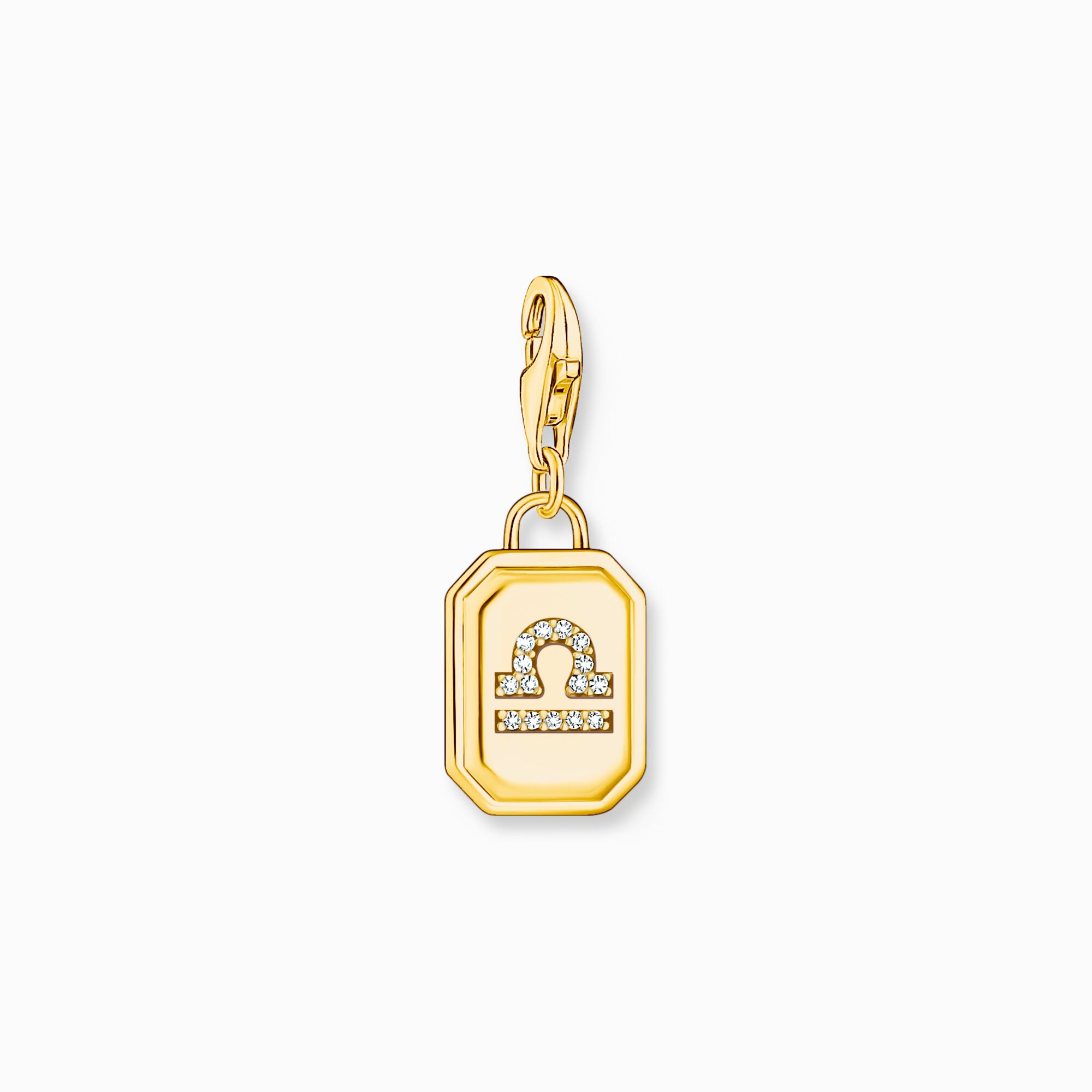 Gold-plated charm pendant zodiac sign Libra with zirconia from the Charm Club collection in the THOMAS SABO online store